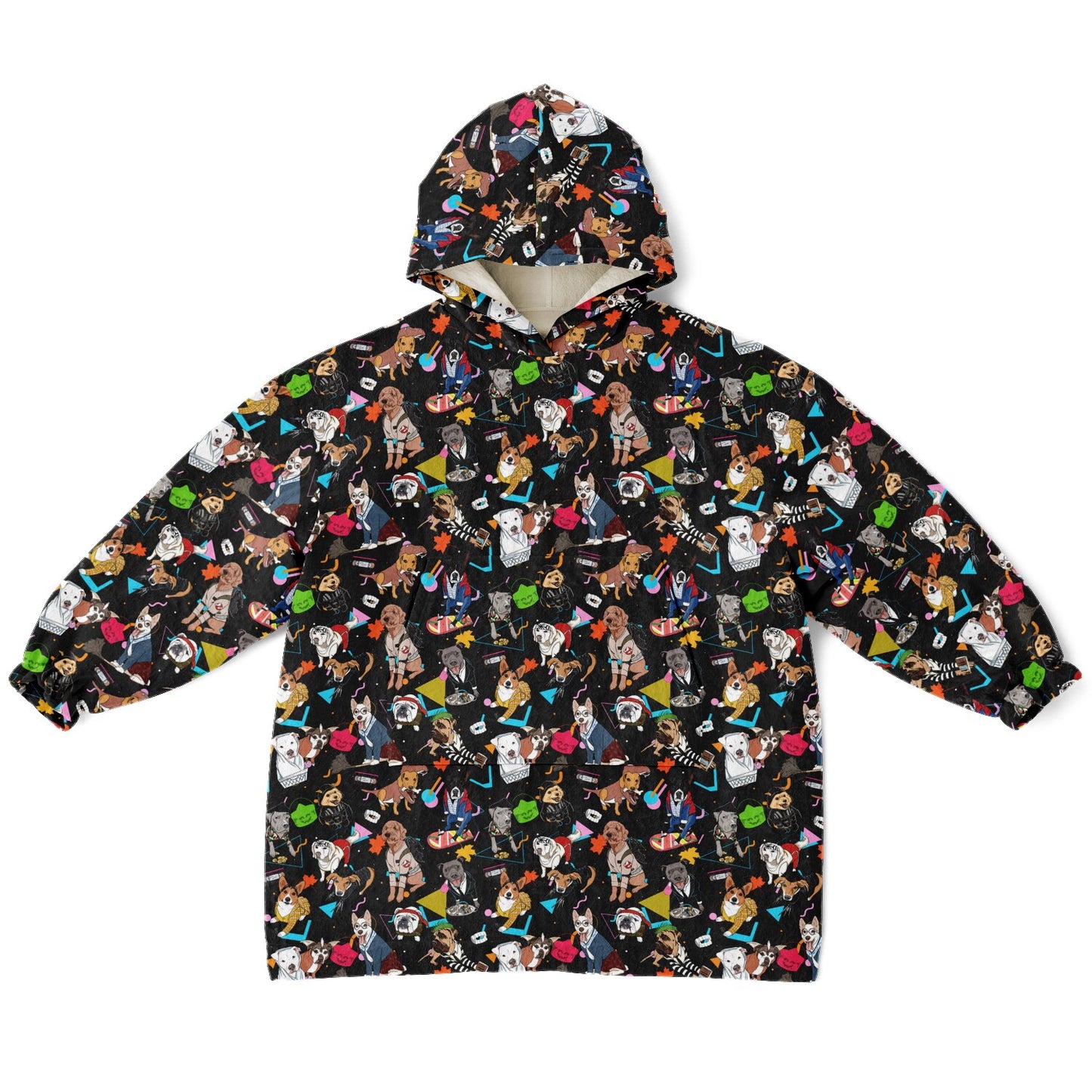Nostalgic 80s Pups Hoodie Hugger