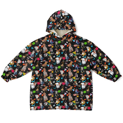 Nostalgic 80s Pups Hoodie Hugger