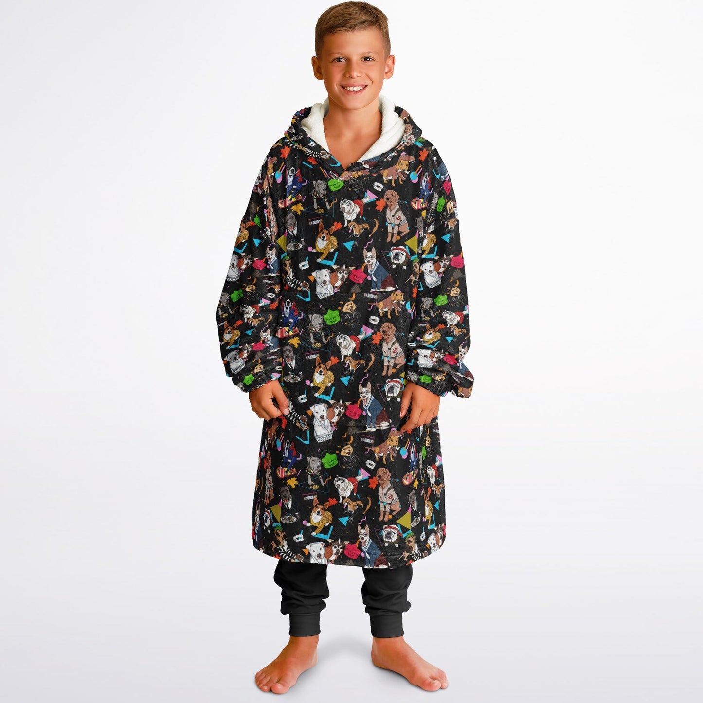 Nostalgic 80s Pups Hoodie Hugger