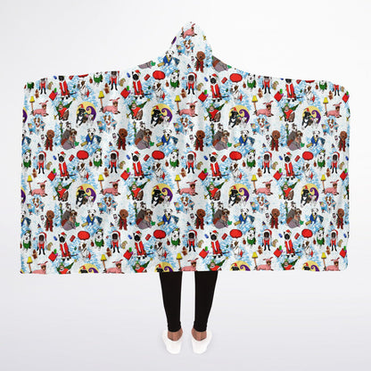 Christmas Movie Pups Minky Hooded Blanket