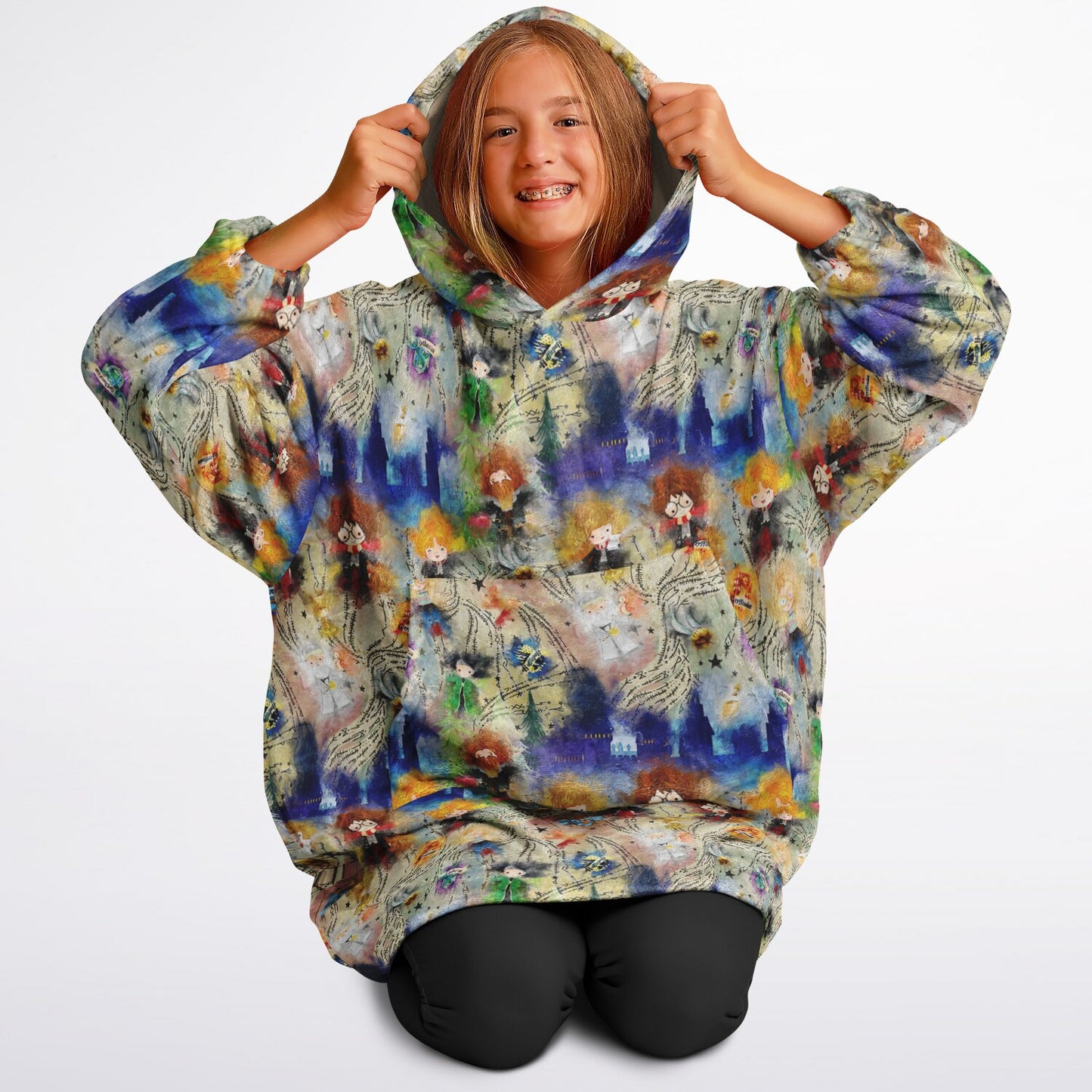 Watercolor Wizard Hoodie Hugger